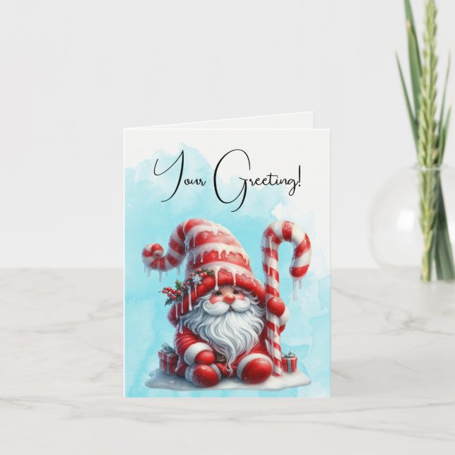 Skapa din egen Wintery Peppermint-jultoma Helgkort (Framsida)