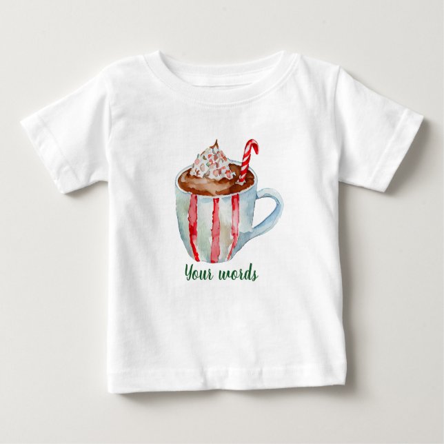 Skapa din egen Yuletide Peppermint-Hett Kakao T Shirt (Framsida)
