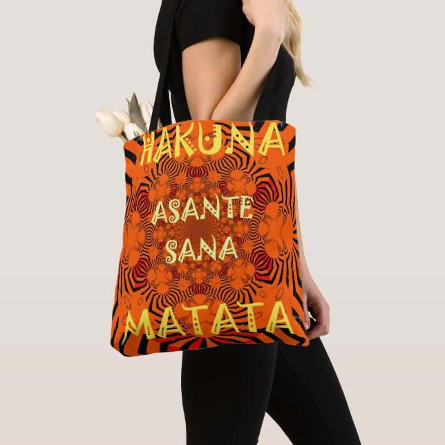 Skapa din egen Zebra tryck African stil Tote Tygkasse (Närbild)