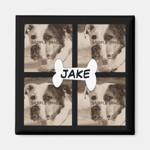 Skapa din egna   4 älsklings- hundfoto Instagram Magnet
