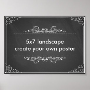 Skapa din egna 5x7" landskap affischtrycket poster