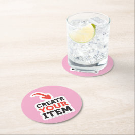 SKAPA-DIN-EGNA Anpassad uppladdningsdesign Sjungan Underlägg Papper Rund