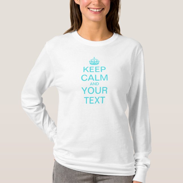 Skapa din egna "behållalugn & bär på" (aqua) tee (Framsida)
