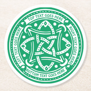 Skapa din egna Celtic irländare för Underlägg Papper Rund