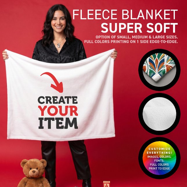 SKAPA-DIN-EGNA DIY Anpassa gör-det-själv ladda upp Fleecefilt (Create and print your personalized super soft baby fleece blanket, full colors. Design all online!)
