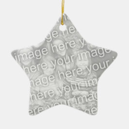 Skapa din egna enkelsidiga stjärnafotominnessak julgransprydnad keramik