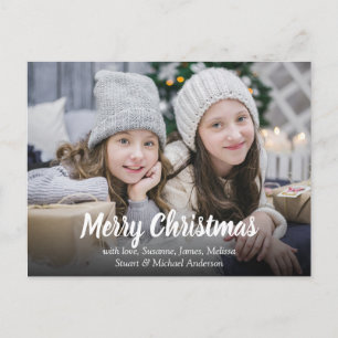 Skapa din egna familjfotogod jul helg vykort