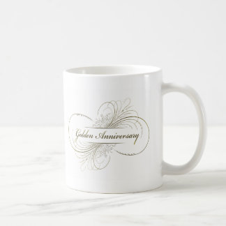 Skapa din egna guld- årsdagdesign kaffemugg