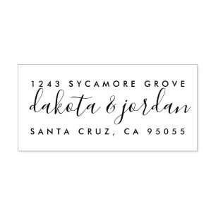 Skapa din egna hand plockade skrivar returadressen stämpel