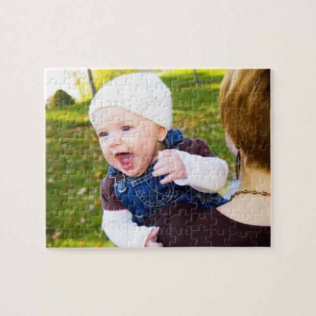 Skapa din egna minnessak för babyfotopussel pussel (Horisontell)