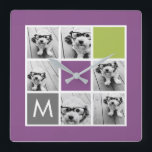 Skapa din egna Monogram för den Instagram Fyrkantig Klocka<br><div class="desc">Presentera strålpunktorchiden,  kvadrerar limefruktgrönt och kol. Du kan använda Instagram foto för denna design. Använda 6 kvadrerar foto för att skapa en unik och personlig gåva. Eller du kan hålla hipstervalpen och göra en moderiktig minnessak. Om du behöver att justera bilderna,  klicka på skräddarsyverktyg för att göra ändringar.</div>