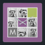 Skapa din egna Monogram för den Instagram Fyrkantig Klocka<br><div class="desc">Presentera strålpunktorchiden,  kvadrerar limefruktgrönt och kol. Du kan använda Instagram foto för denna design. Använda 6 kvadrerar foto för att skapa en unik och personlig gåva. Eller du kan hålla hipstervalpen och göra en moderiktig minnessak. Om du behöver att justera bilderna,  klicka på skräddarsyverktyg för att göra ändringar.</div>