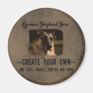 Skapa din egna tyska herdefotomagnet magnet