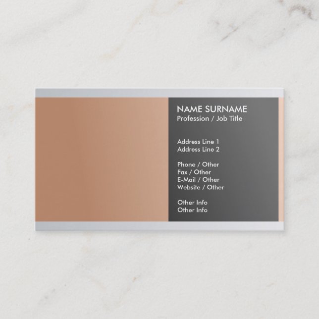 Skapa din egna yrkesmässiga eleganta lyx visitkort (Framsida)