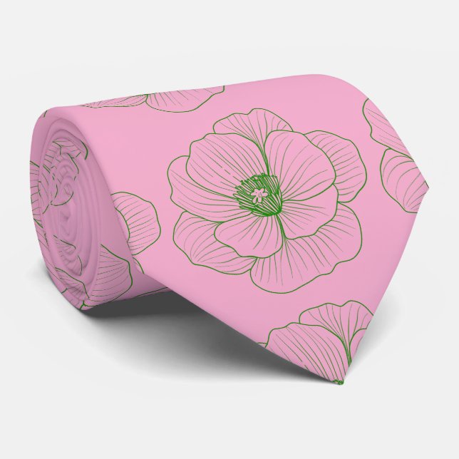 Skapa Din Enkla Anpassade Kampanj Rosa Slips (Rullad)