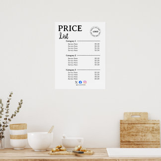 Skapa din enkla varumärkesprislista poster
