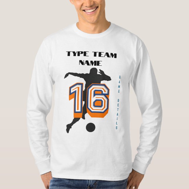Skapa din favoritlag Namn 16 fotbolls-fotboll T Shirt (Framsida)