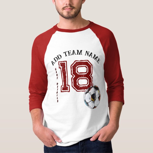 Skapa din favoritlag Namn 18 Fotbollsskåp T Shirt (Framsida)