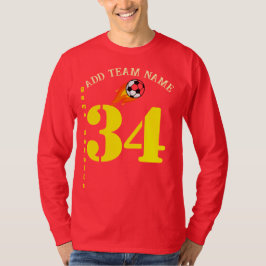 Skapa din favoritlag Namn 34 fotbollsspelare T Shirt