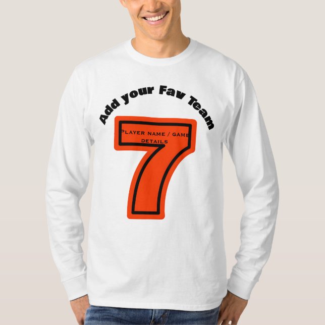 Skapa din favoritlag Namn 7-fotboll/fotboll T Shirt (Framsida)