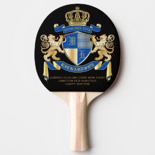Skapa din guld- lejona Emblem för egna Pingisracket