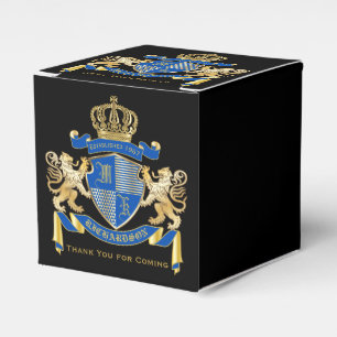 Skapa din guld- lejona Emblem för egna Presentaskar