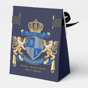 Skapa din guld- lejona Emblem för egna Presentaskar