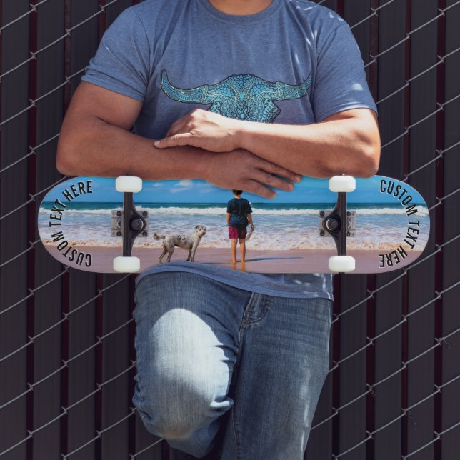 Skapa din husdjursfoto Skateboard Present Anpassad (Utomhus 3)