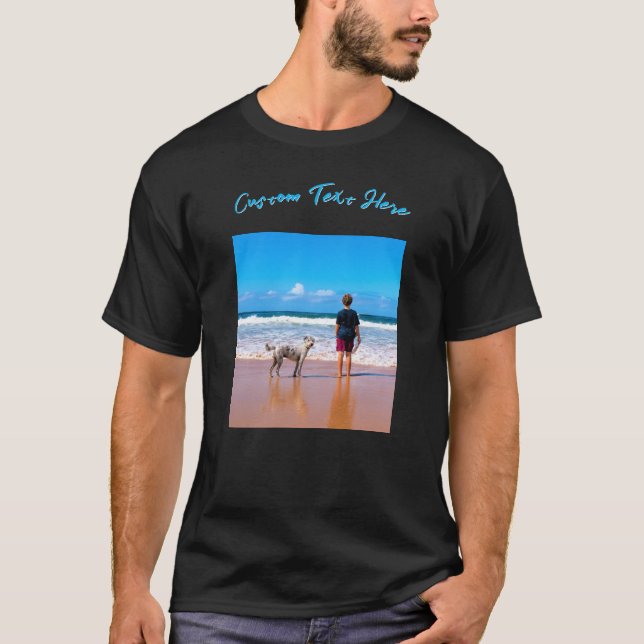 Skapa din husdjursfoto T-shirt med personlig text (Framsida)