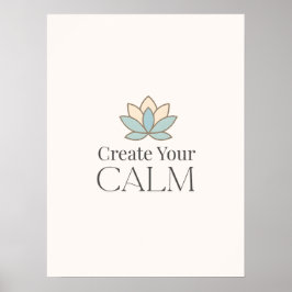 Skapa Din Lugn Minimal Motivationsaffisch Poster