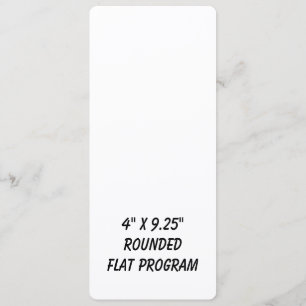 Skapa din personliga 4" x 9,25" rundade platta program
