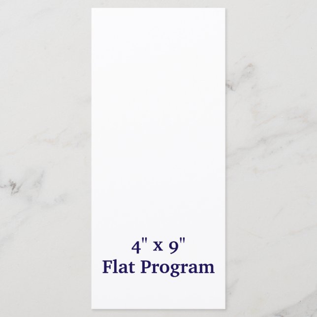 Skapa din personliga 4" x 9" platt program (Framsida)