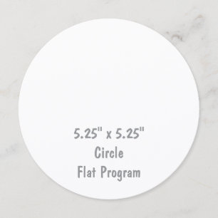 Skapa din personliga 5,25"x5,25" cirkel flat program