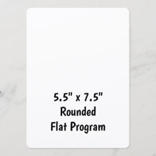 Skapa din personliga 5,5" x 7,5" rundade plana program
