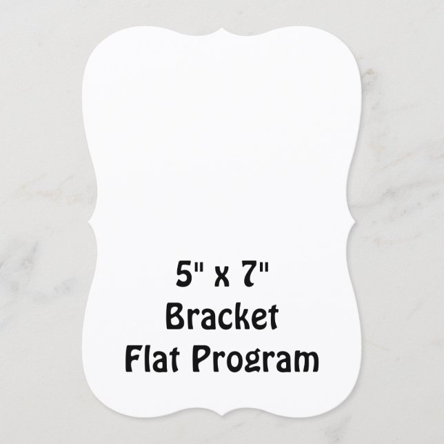 Skapa din personliga 5" x 7" Bracket Flat Program (Framsida)