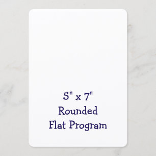 Skapa din personliga 5" x 7" rundade plana program
