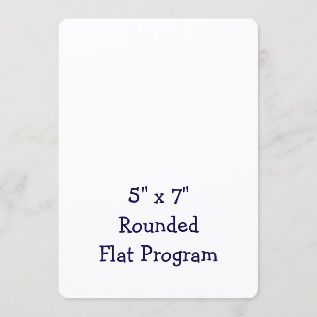 Skapa din personliga 5" x 7" rundade plana program (Framsida)