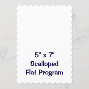 Skapa din personliga 5" x 7" scalloped platt kort