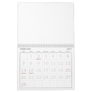 Skapa din personliga 8,5" L x 11" B Kalender