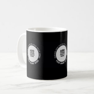 skapa din speciella tre bilder svart kaffemugg