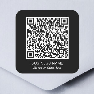 Skapa din webbplats QR-kod Kampanj Svart Fyrkantigt Klistermärke
