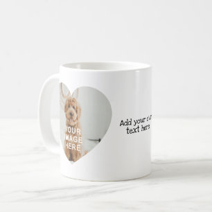 Skapa dina egna 2 hjärtformade foton och text kaffemugg