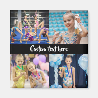 Skapa dina egna 4 foton Collage Gymnastics Magnet