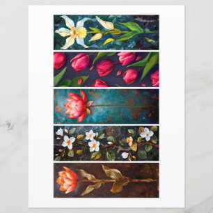 Skapa dina egna 5 vintage blomsterbokmärken