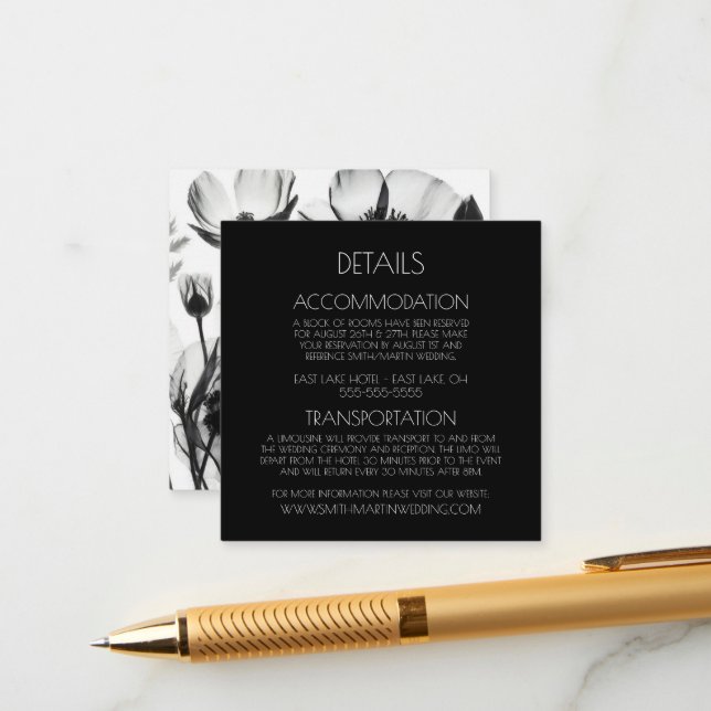 Skapa dina egna Anpassningsbar B&W-röntgenblommor Tilläggskort (Fram/Back In Situ)