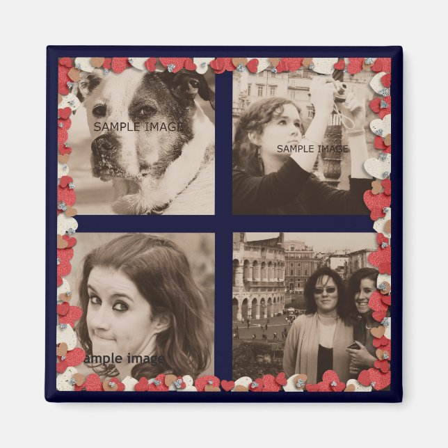 Skapa dina egna bilder av specialrött ljus magnet (Framsidan)