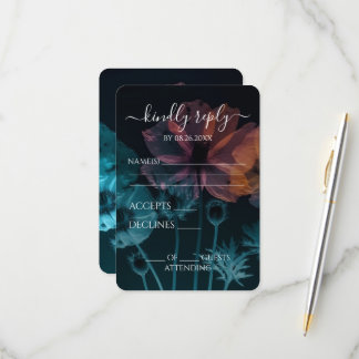 Skapa dina egna - Blå Rosa-röntgenblommor OSA Kort