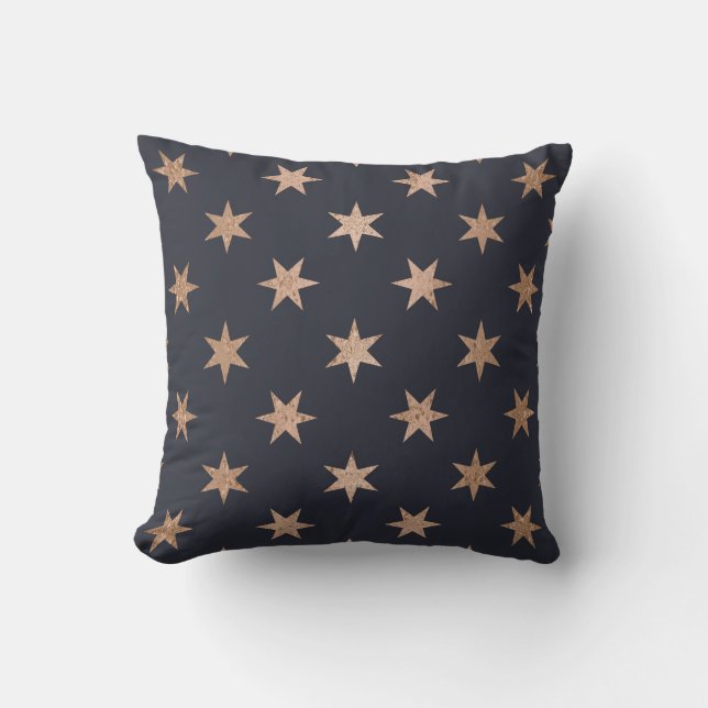 Skapa dina egna Black & Ro Guld Stars Kudde (Framsida)