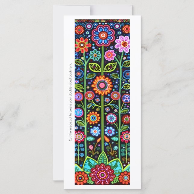 Skapa dina egna blommor i folklig stil som bokmärk (Framsida)