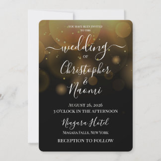 Skapa Dina Egna Bokeh-bubblor på Svart Inbjudningar